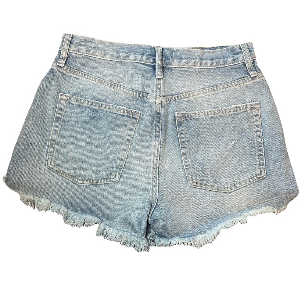 NWT Free People | We The Free Lasso Shorts Frayed-Hem Distressed Denim Size 27 - Picture 2 of 5